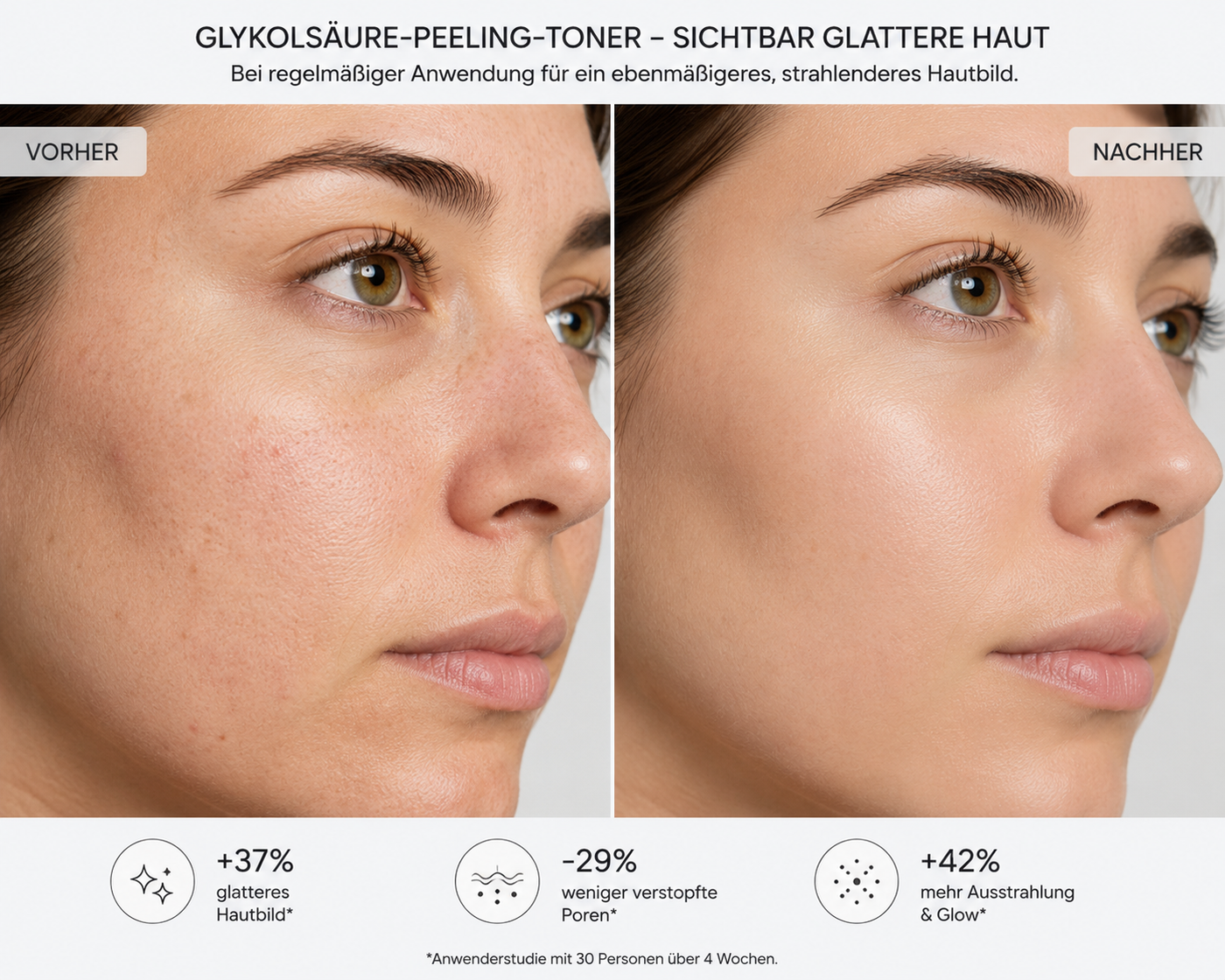 Sanftes Peeling für sichtbar glattere und strahlendere Haut
