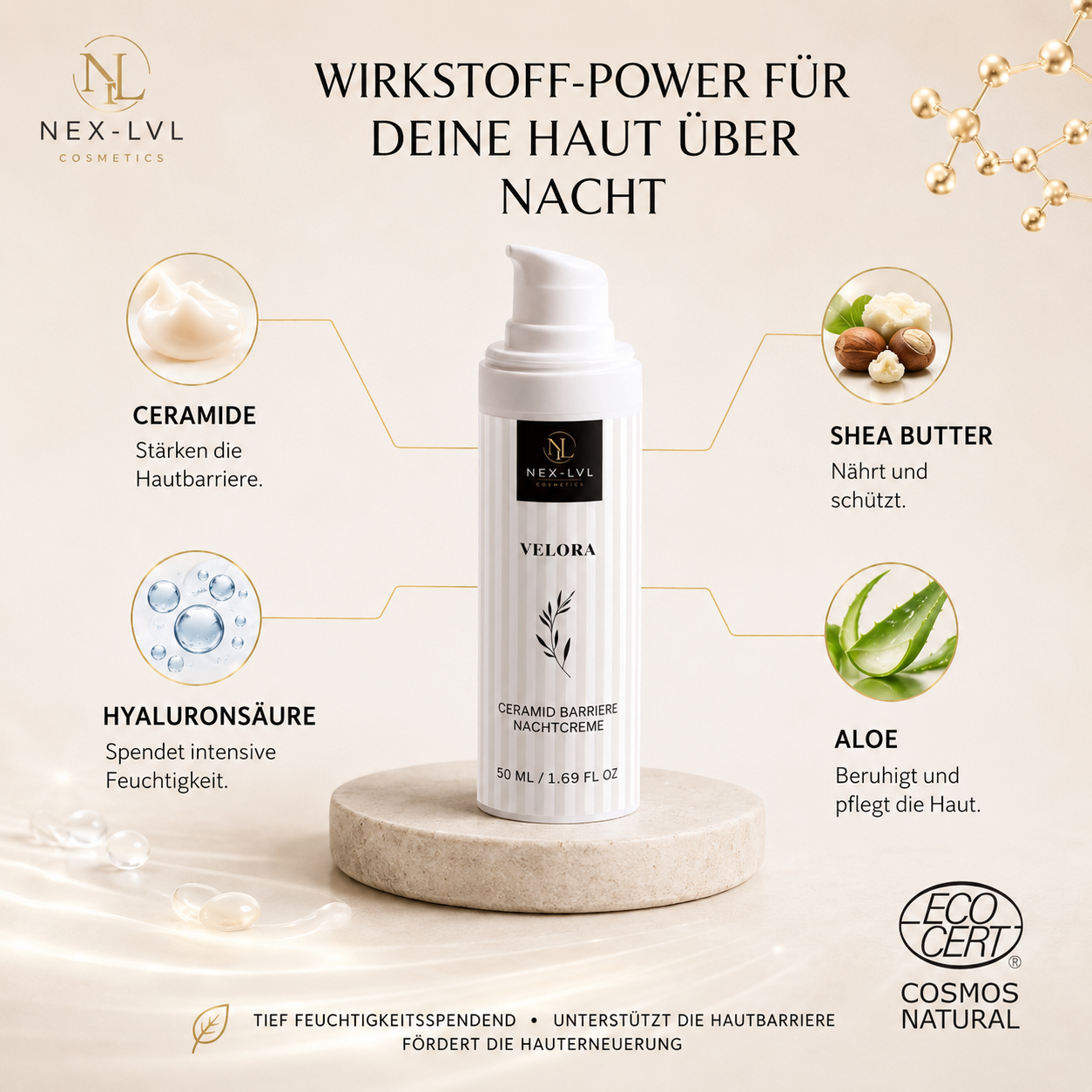 VELORA Ceramid Barriere Nachtcreme