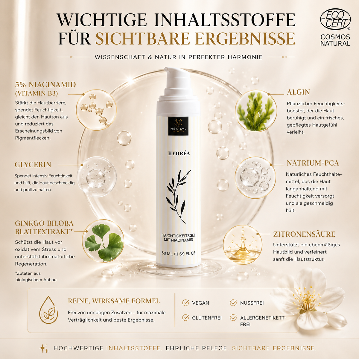 HYDRÉA Feuchtigkeitsgel mit Niacinamid