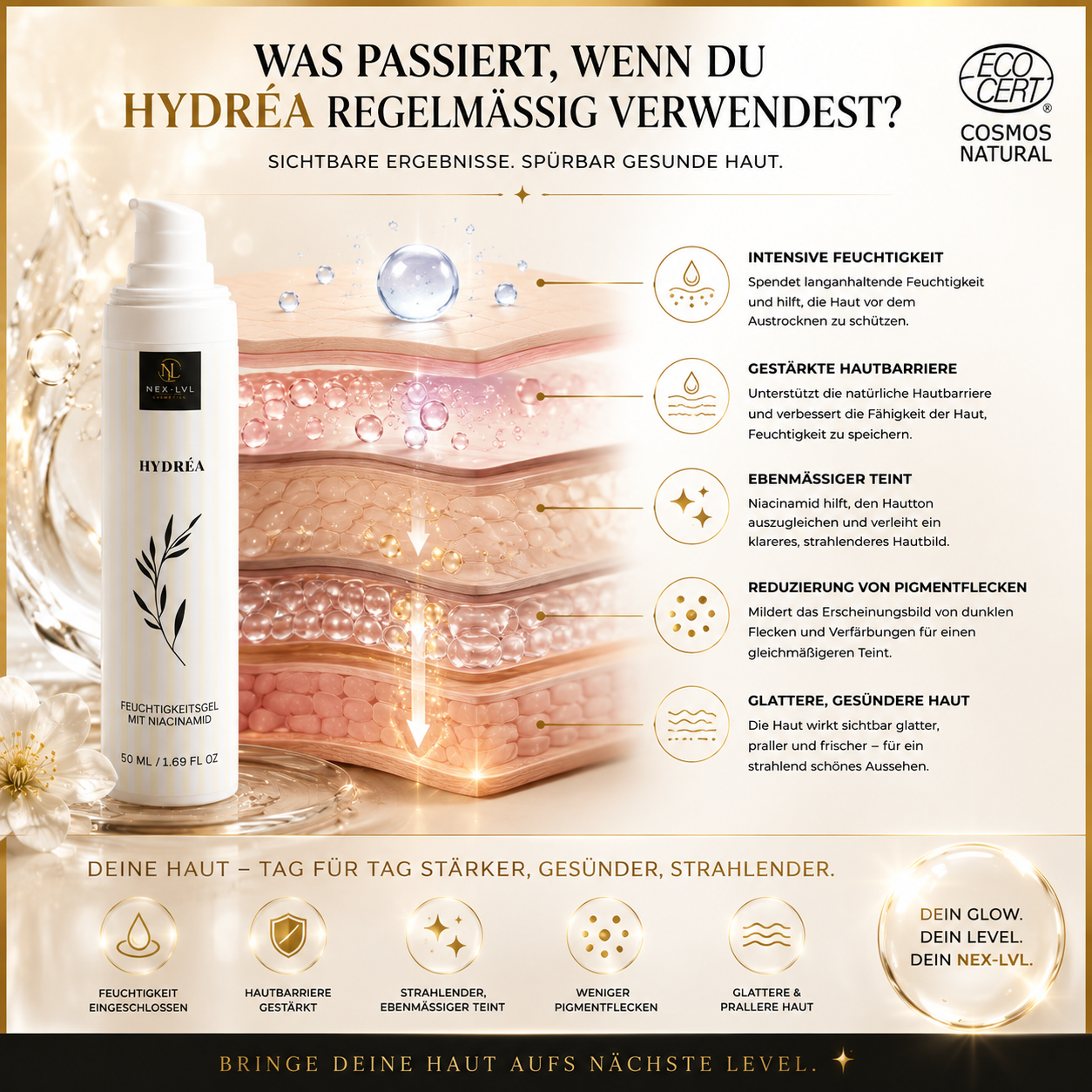 HYDRÉA Feuchtigkeitsgel mit Niacinamid