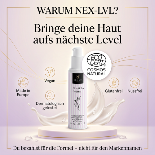 CLAIRÉA Crème Gesichtscreme gegen dunkle Flecken mit Kojisäure
