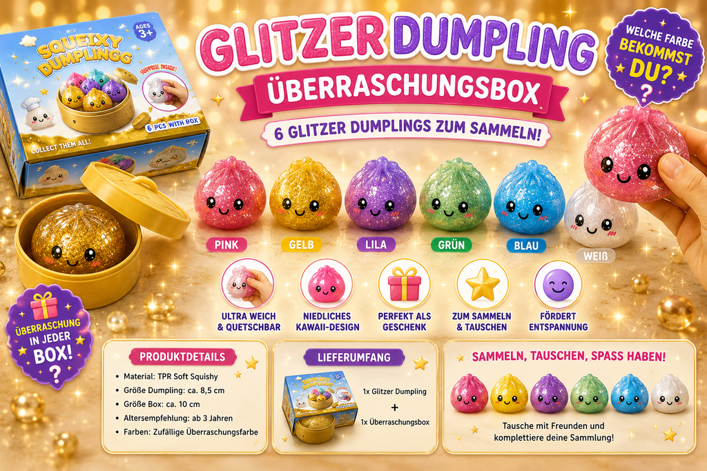 Glitter Dumpling Surprise Box - 6 Colors to Collect!